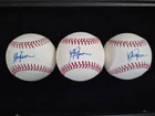 Lot of 3 Early Andrew Benintendi 2016 autographed MLB Rawlings Baseball MLB HOLO