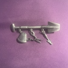 Marjolein Bastin Pewter PIN Brooch Gardening Tools Spade Shovel Pot Gardener