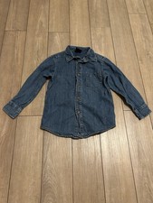 Wrangler Kids Blue Denim Western Button-Up Shirt Size 6/7