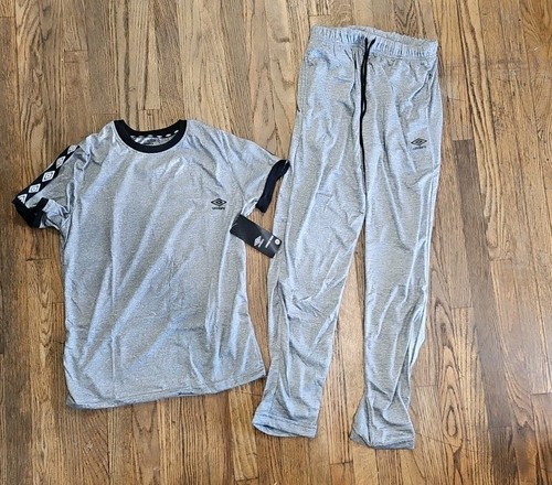 UMBRO Boys Grey Crew Neck Lightweight Lounge Sleepwear Set Size S New - Picture 1 of 17