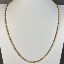 Vintage Napier Twisted Rope Chain Gold Tone 24"