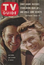TV Guide February 4, 1961 Clint Eastwood and Eric Fleming!