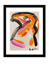 GUAJARDO Original Abstract Expressionism Eagle 12X9 Paper Signed Art