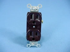 Pass & Seymour CR15 Brown 15A Receptacle Outlet Duplex NEMA 5-15R Commercial