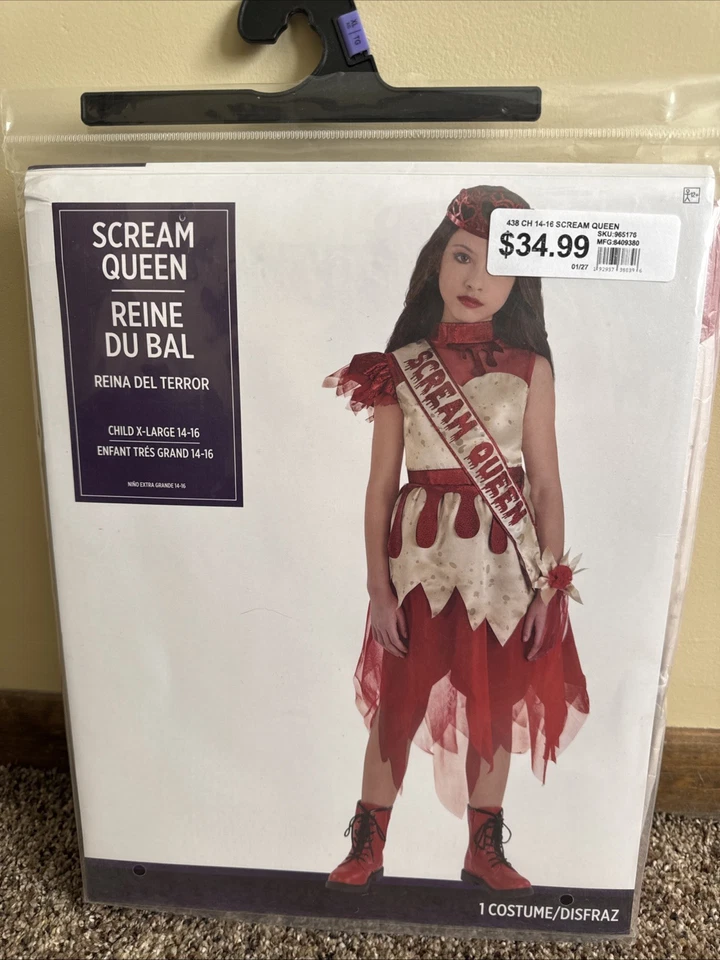 Scream Queen Prom Queen Suit Yourself Dress Up Halloween Child XL 14-16 Costume - Image 2 of 3