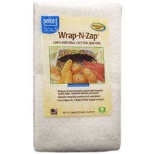 Pellon Wrap-N-Zap Cotton Quilt Batting, 45 by 36-Inch, Natural