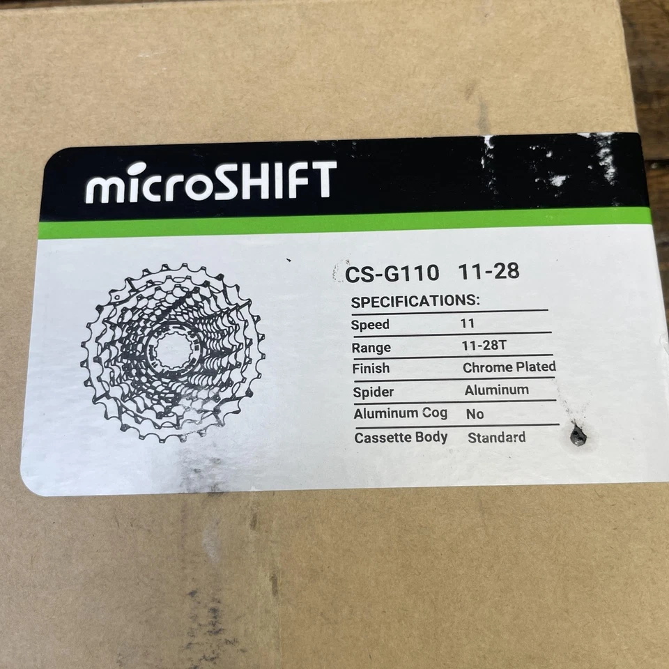 MicroSHIFT CS-G110 Cassette 11 Speed 11-28T Chrome Plated Road Bike CS 11SP New - Image 4 of 4
