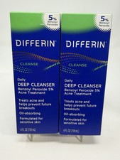 Differin Acne Cleanser 5 Benzoyl Peroxide 4oz 2 Pack EXP 2026/27