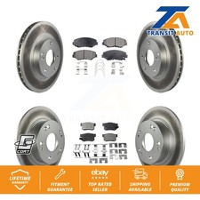 Front Rear Coated Disc Brake Rotors And Ceramic Pads Kit For Honda Accord