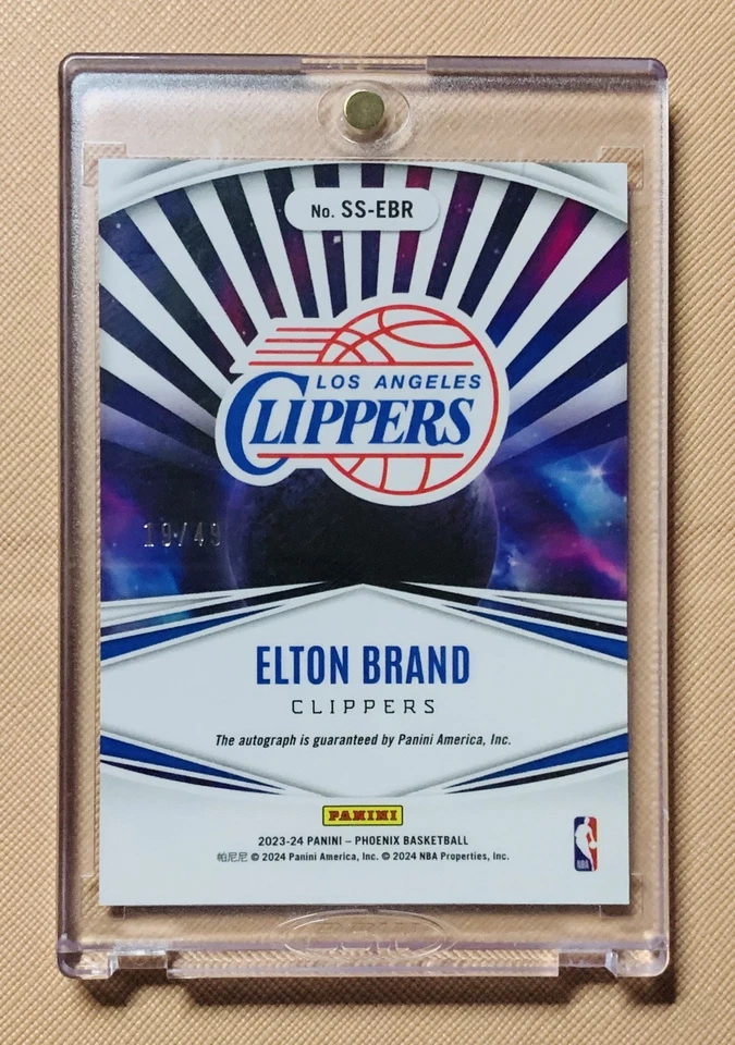 Cortapelos Elton Brand Auto 2023-24 Phoenix #SS-EBR naranja estelar automático/49 Foto 2 de 3