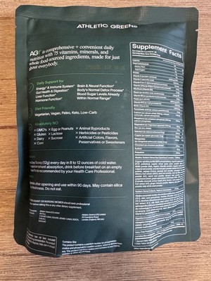 AG1 Athletic Greens PowderPouch 12.7oz/360g 30 Day Supply 1 Bag 8/25 expiration 
