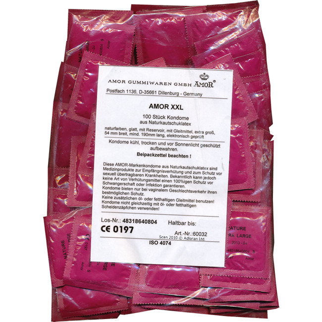 Amor XXL Kondome 1000 Stück Latex Megapack große Größe, Großpackung Amor XXL Kondome 1000 Stück Latex Megapack große Größe, Großpackung