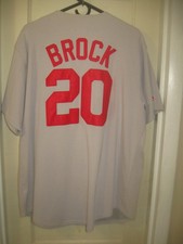 LOU BROCK 1961 ST. LOUIS CARDINALS MAJESTIC JERSEY SIZE XL