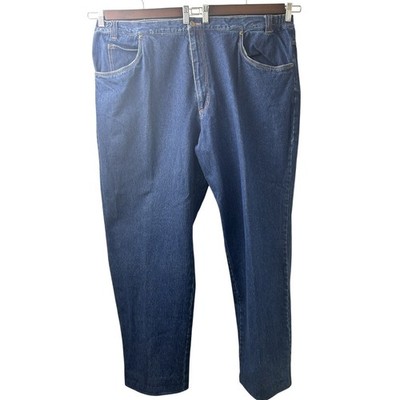 King Size Mens Blue Denim Jeans 48 Tall Relaxed Straight Leg Cotton Big & Tall