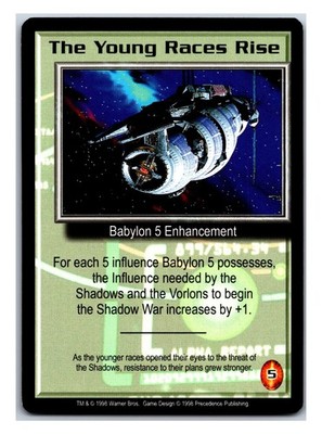 Babylon 5 - The Young Races Rise ''Babylon 5 Enhancement'' - CCG Card (1998)
