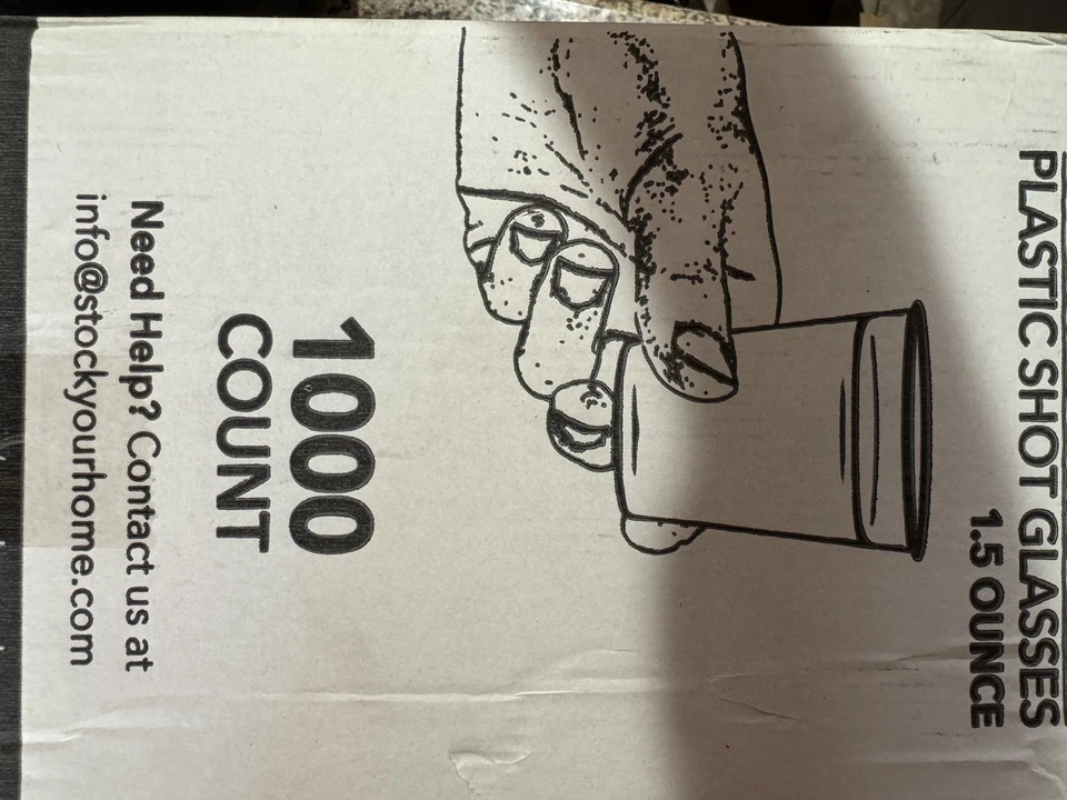 1000 Plastic Shot Glasses - 1.5 Oz Disposable Cups - 1.5 Ounce Shot Glasses - Id - Image 3 of 3