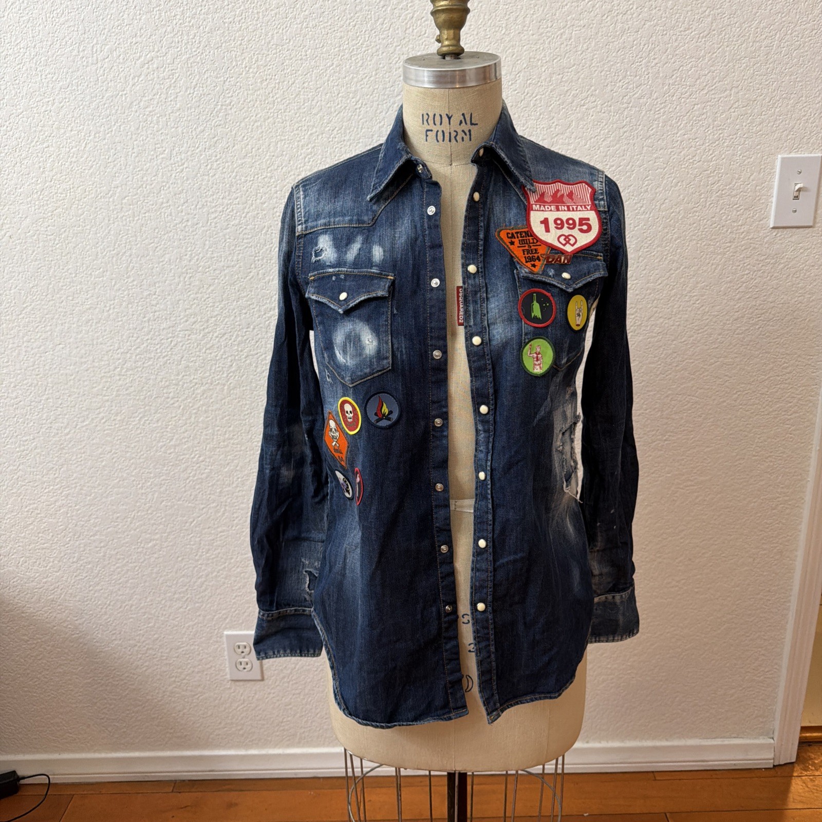 scout patch demin shirt Dsquared Size 40