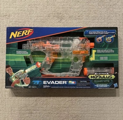 NERF Modulus Ghost Ops Evader Motorized Dart Blaster Light-Up See-Through NEW
