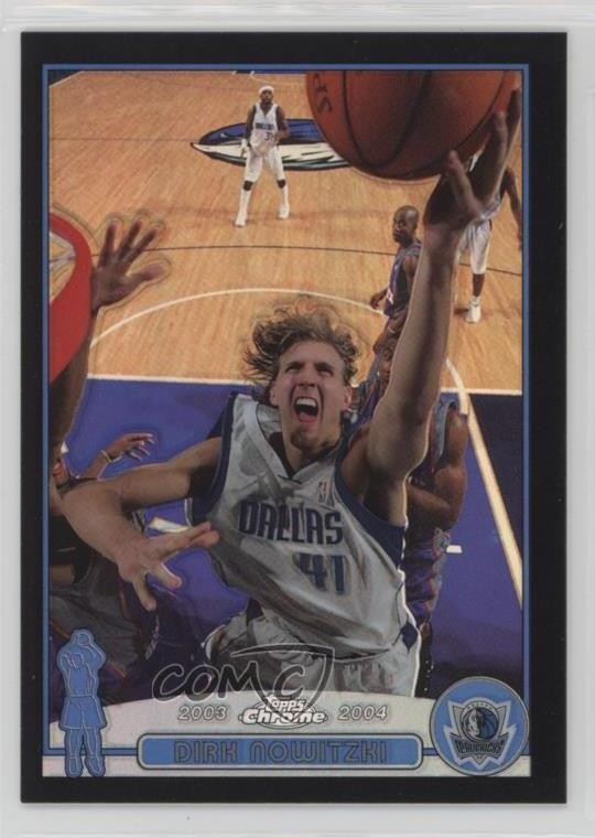 2003-04 Topps Chrome Black Refractor 9/500 Dirk Nowitzki #41 HOF 10fh