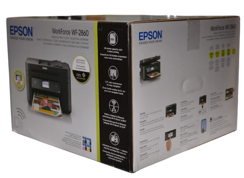 Brand New Epson WorkForce WF-2860 AIO Inkjet Printer with Scanner, Copier, Fax - Image 2 of 4