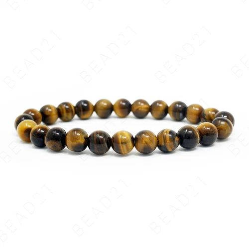 Bracciale Fatto a Mano Pietre Naturali Perline Tondo Elastico Guarigione Reiki 8mm - Foto 12 di 37