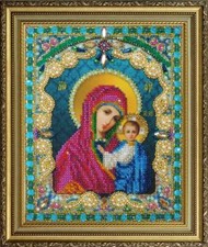 Bead embroidery kit Kazan Icon of the Mother of God hand embroidery needlework