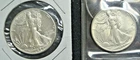 1942 and 1943 WALKING LIBERTY HALF DOLLARS CHOICE AU BU NICE