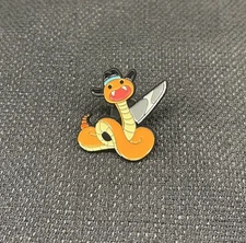 Cute & Deadly Friends Western Pals SNAKE With Knife Enamel Pin