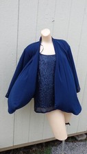 Alex Evenings Woman Wedding MOB Draping Jacket Embellished Tank Twinset 2x Blues