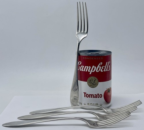 Antique Towle Lafayette Sold By Daniel Low Sterling Silver Lunch Forks Set of 4 - Picture 15 of 15