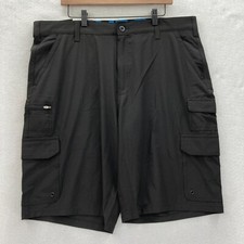 Iron Co Hybrid Cargo Shorts Mens 40 Black Stretch Waistband Casual Workwear NWT