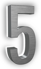 7" Stainless Steel Backlit LED House Numbers - Modern Illuminated Address Sign