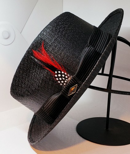 Mens Classic Viejo snap brim Black hat 