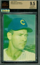 1962 TOPPS # 495 DON CARDWELL UNISSUED PROOF BGS 9.5 MAC SOLO FINEST $1,000 CARD