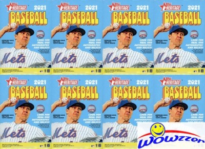 (8) 2021 Topps Heritage Baseball EXCLUSIVE Factory Sealed HANGER Box-280 Cards!