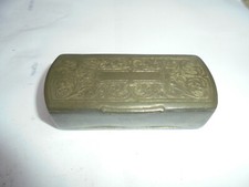 34434 Tabaka na tytoń do tabaki na tytoń 7,5 x3,5 x 2,5cm cyna zielona tabaka 