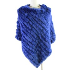 Poncho Shawl Pashmina Cape - Stole Fur Knitted Scarf Women Fashion Accessories