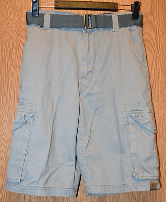 Boys Filigree Gray Bailey's Point Flat Front Cargo Shorts Size 16 NWT NEW