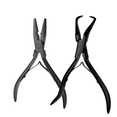 2 size Hair Tape-in Extensions Styling Plier Micro Rings Beading Remove Sealing