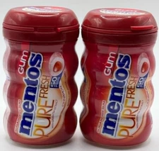 2PK Mentos Pure Fresh Cinnamon Sugar Free Gum ~ 50PC EACH ~ EXP 8/26 ~ FAST SHIP