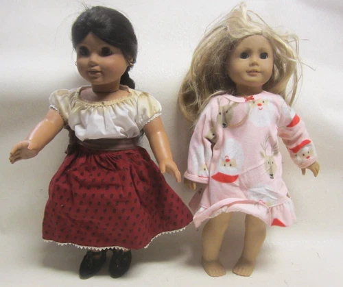 2 AMERICAN GIRL DOLLS 18" JOSEPHINA MONTONYA KIRSTEN 2008 16-A Pleasant Company