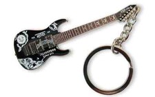 Kirk Hammett (Metallica) Black Metal Guitar Keyring - Music Gift