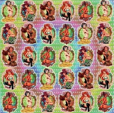 Naughty Princesses BLOTTER ART perforated tabs psychedelic art