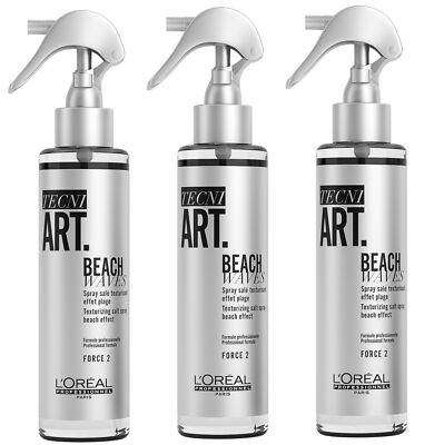 3x Loreal Professionnel Tecni Art Beach Waves Force 2 150 ml