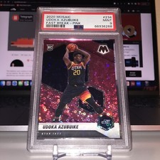 2020-21 Mosaic Fast Break Pink Disco /20 Udoka Azubuike Rookie Utah Jazz PSA 9