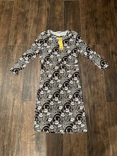 NWT Tory Burch Dagny Runway Botanical Dress in a Silk Jersey Brown Women Medium