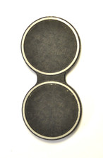 Unbranded aluminum push-on lens cap for a TLR camera.