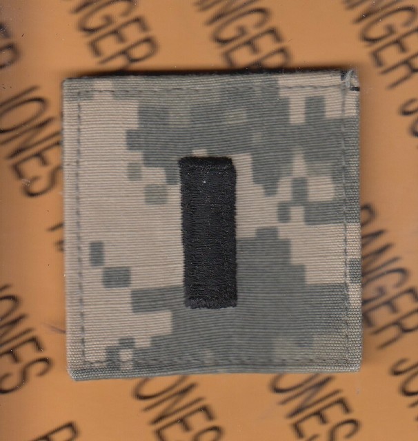US ARMY First Lieutenant 1LT 0 2 ACU Hook Loop Chest Rank Patch EBay