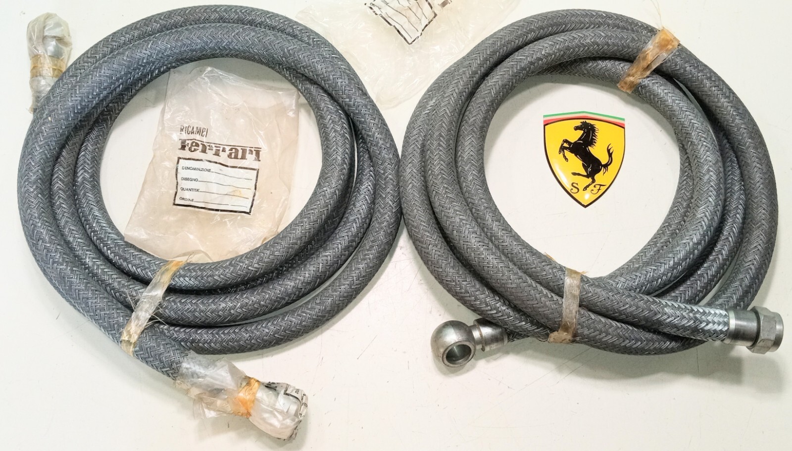 Ferrari 512 BBLM Engine Oil Cooler Line Hoses_Pair_NEW_GENUINE