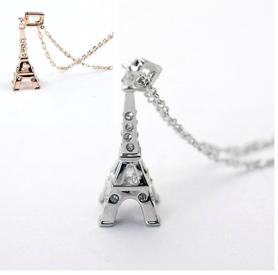Eiffelturm Anhänger + Kette Glücksbringer Geschenk Liebe Frankreich eifelturm